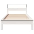 Miniatyrbilde 5 av 10: vidaXL Seng med bokhylle uten madrass hvit 90x190 cm heltre furu