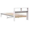 Miniatyrbilde 7 av 10: vidaXL Seng med bokhylle uten madrass hvit 90x190 cm heltre furu