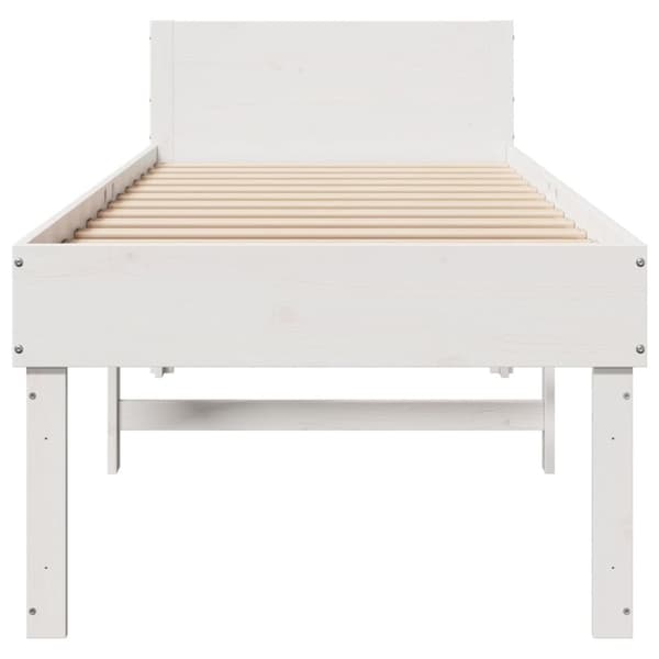 vidaXL Sengeramme uten madrass hvit 80x200 cm heltre furu