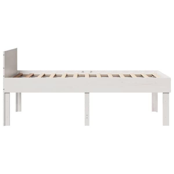 vidaXL Sengeramme uten madrass hvit 80x200 cm heltre furu