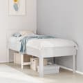 Miniatyrbilde 2 av 10: vidaXL Sengeramme uten madrass hvit 80x200 cm heltre furu