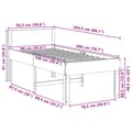 Miniatyrbillede 10 af 10: vidaXL sengeramme uden madras 90x200 cm massivt fyrretræ