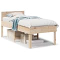 Miniatyrbillede 3 af 10: vidaXL sengeramme uden madras 90x190 cm massivt fyrretræ