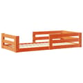 Miniatyrbilde 4 av 10: vidaXL Sengeramme uten madrass voksbrun 100x200 cm heltre furu