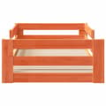 Miniatyrbilde 5 av 10: vidaXL Sengeramme uten madrass voksbrun 100x200 cm heltre furu