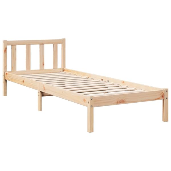 vidaXL Sängram utan madrass extra lång 100x210 cm massiv furu