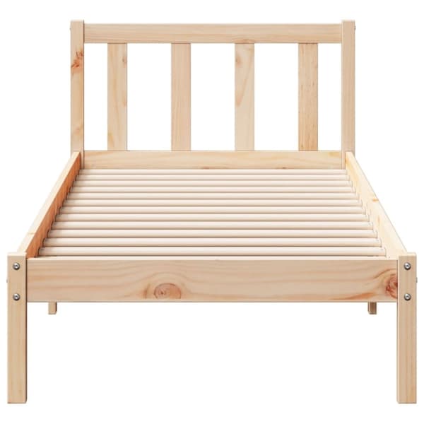 vidaXL Sängram utan madrass extra lång 100x210 cm massiv furu