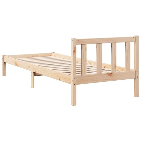 vidaXL Sängram utan madrass extra lång 100x210 cm massiv furu
