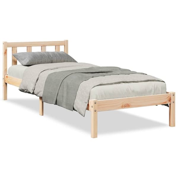 vidaXL ekstra lang sengeramme uden madras 80x210 cm massivt fyrretræ