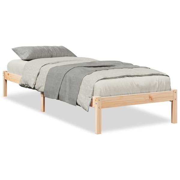 vidaXL ekstra lang sengeramme uden madras 90x220 cm massivt fyrretræ