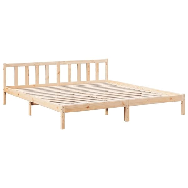 vidaXL Sängynrunko erikoispitkä ilman patjaa 200x210 cm täysi mänty