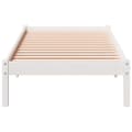 Miniatyrbilde 5 av 10: vidaXL Ekstra lang sengeramme uten madrass hvit 100x220 cm heltre furu