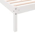 Miniatyrbilde 8 av 10: vidaXL Ekstra lang sengeramme uten madrass hvit 100x220 cm heltre furu