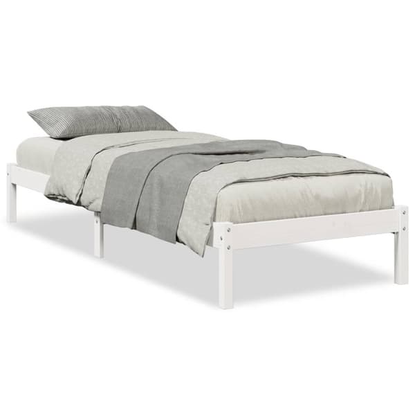 vidaXL Ekstra lang sengeramme uten madrass hvit 100x220 cm heltre furu