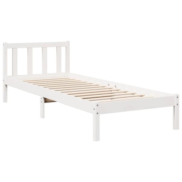 vidaXL Ekstra lang sengeramme uten madrass hvit 100x210 cm heltre furu