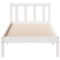 Miniatyrbilde 5 av 10: vidaXL Ekstra lang sengeramme uten madrass hvit 100x210 cm heltre furu