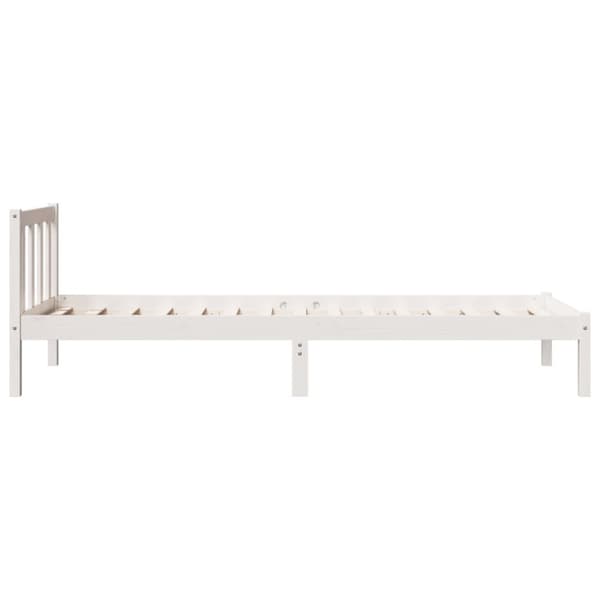 vidaXL Ekstra lang sengeramme uten madrass hvit 100x210 cm heltre furu