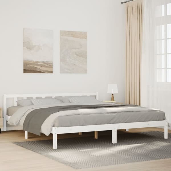 vidaXL ekstra lang sengeramme uden madras 200x220 cm massivt fyrretræ