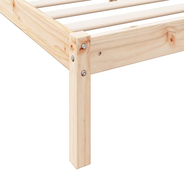 vidaXL ekstra lang sengeramme uden madras 80x220 cm massivt fyrretræ