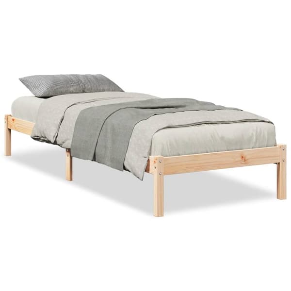 vidaXL Sängram utan madrass extra lång 80x220 cm massiv furu