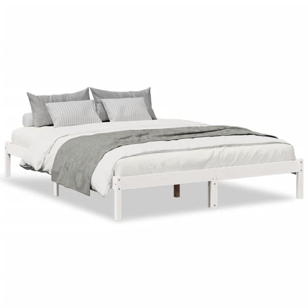 vidaXL Ekstra lang sengeramme uten madrass hvit 160x210 cm heltre furu