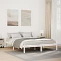 Miniatyrbilde 2 av 10: vidaXL Ekstra lang sengeramme uten madrass hvit 160x210 cm heltre furu