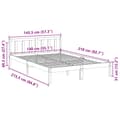 Miniatyrbilde 10 av 10: vidaXL Ekstra lang sengeramme uten madrass 140x210 cm heltre furu