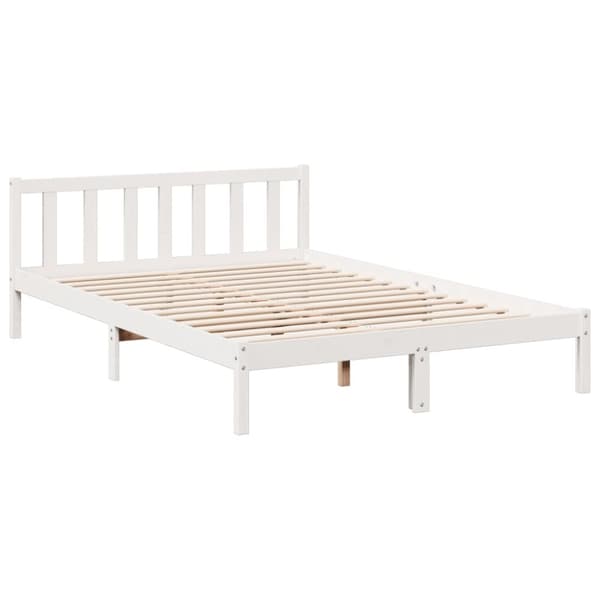 vidaXL Ekstra lang sengeramme uten madrass hvit 140x210 cm heltre furu