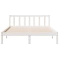 Miniatyrbilde 5 av 10: vidaXL Ekstra lang sengeramme uten madrass hvit 140x210 cm heltre furu