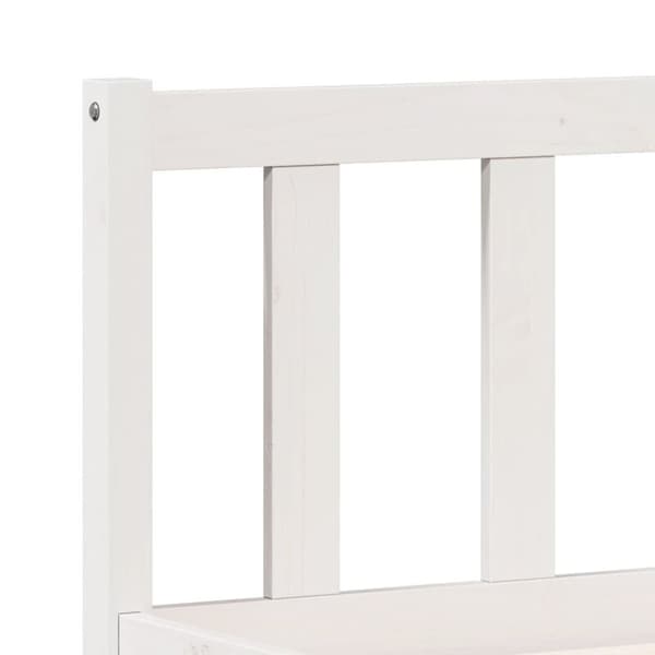 vidaXL Ekstra lang sengeramme uten madrass hvit 140x210 cm heltre furu