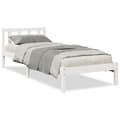 Miniatyrbilde 3 av 10: vidaXL Ekstra lang sengeramme uten madrass hvit 80x210 cm heltre furu