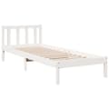 Miniatyrbilde 4 av 10: vidaXL Ekstra lang sengeramme uten madrass hvit 80x210 cm heltre furu