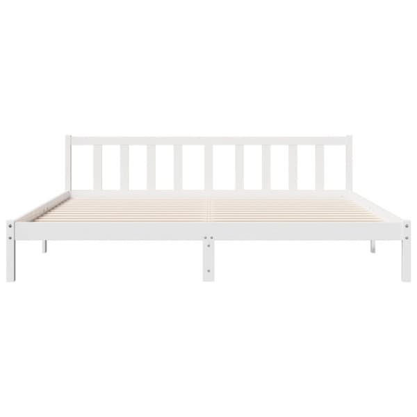 vidaXL Ekstra lang sengeramme uten madrass hvit 180x210 cm heltre furu