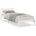 Miniatyrbilde 3 av 10: vidaXL Ekstra lang sengeramme uten madrass hvit 100x220 cm heltre furu