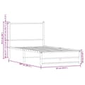 Miniatyrbillede 11 af 11: vidaXL sengeramme 80x200 cm uden madras metal brun egetræsfarve