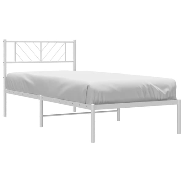 vidaXL sengeramme uden madras med hovedgærde 75x190 cm hvid