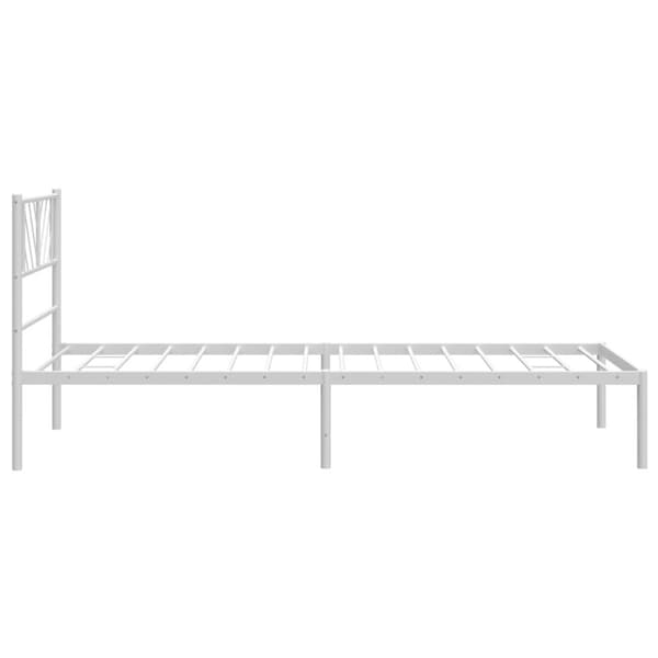 vidaXL sengeramme uden madras med hovedgærde 75x190 cm hvid