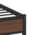 Miniatyrbilde 9 av 11: vidaXL Sengeramme i metall uten madrass brun eik 140x200 cm