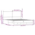 Miniatyrbilde 11 av 11: vidaXL Sengeramme i metall uten madrass brun eik 140x200 cm