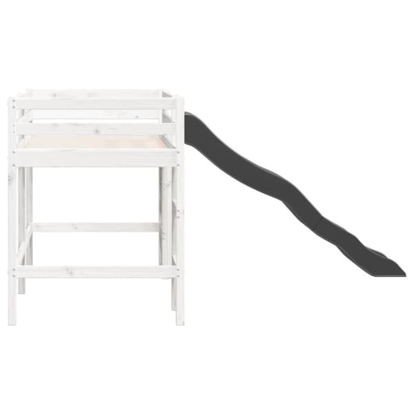 vidaXL Loftsäng utan madrass vit 90x200 cm massiv furu