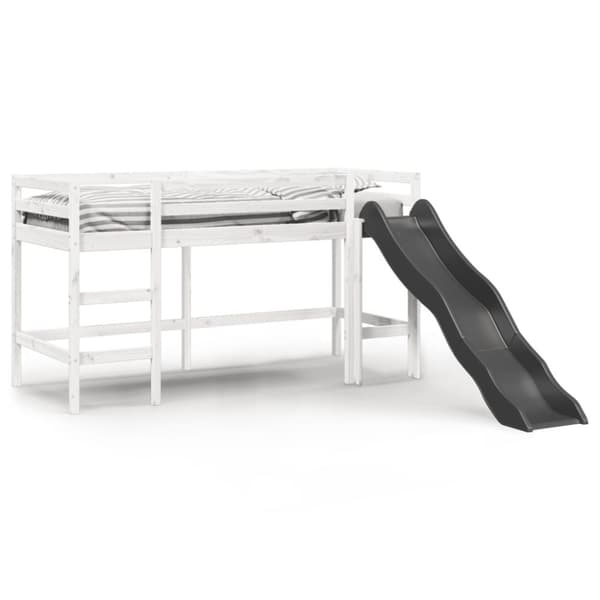 vidaXL Loftsäng utan madrass vit 90x200 cm massiv furu