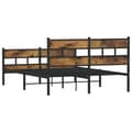 Pikkukuva 7 / 10: vidaXL Metallinen sängynrunko ilman patjaa savutammi 140x190 cm