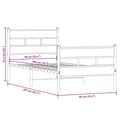 Pikkukuva 10 / 10: vidaXL Metallinen sängynrunko ilman patjaa savutammi 90x200 cm