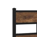 Miniatyrbilde 8 av 10: vidaXL Sengeramme i metall uten madrass røkt eik 100x190 cm