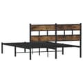 Miniatyrbilde 7 av 10: vidaXL Sengeramme i metall uten madrass røkt eik 160x200 cm