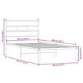Miniatyrbilde 10 av 10: vidaXL Sengeramme i metall uten madrass sonoma eik 100x200 cm
