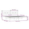Miniatyrbillede 10 af 10: vidaXL sengeramme uden madras 183x213 cm metal røget egetræsfarve