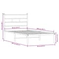 Miniatyrbillede 10 af 10: vidaXL sengeramme uden madras 90x200 cm metal sonoma-eg
