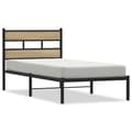 Miniatyrbillede 1 af 10: vidaXL sengeramme uden madras 90x200 cm metal sonoma-eg