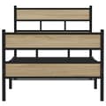 Miniatyrbillede 5 af 10: vidaXL sengeramme uden madras 100x190 cm metal sonoma-eg